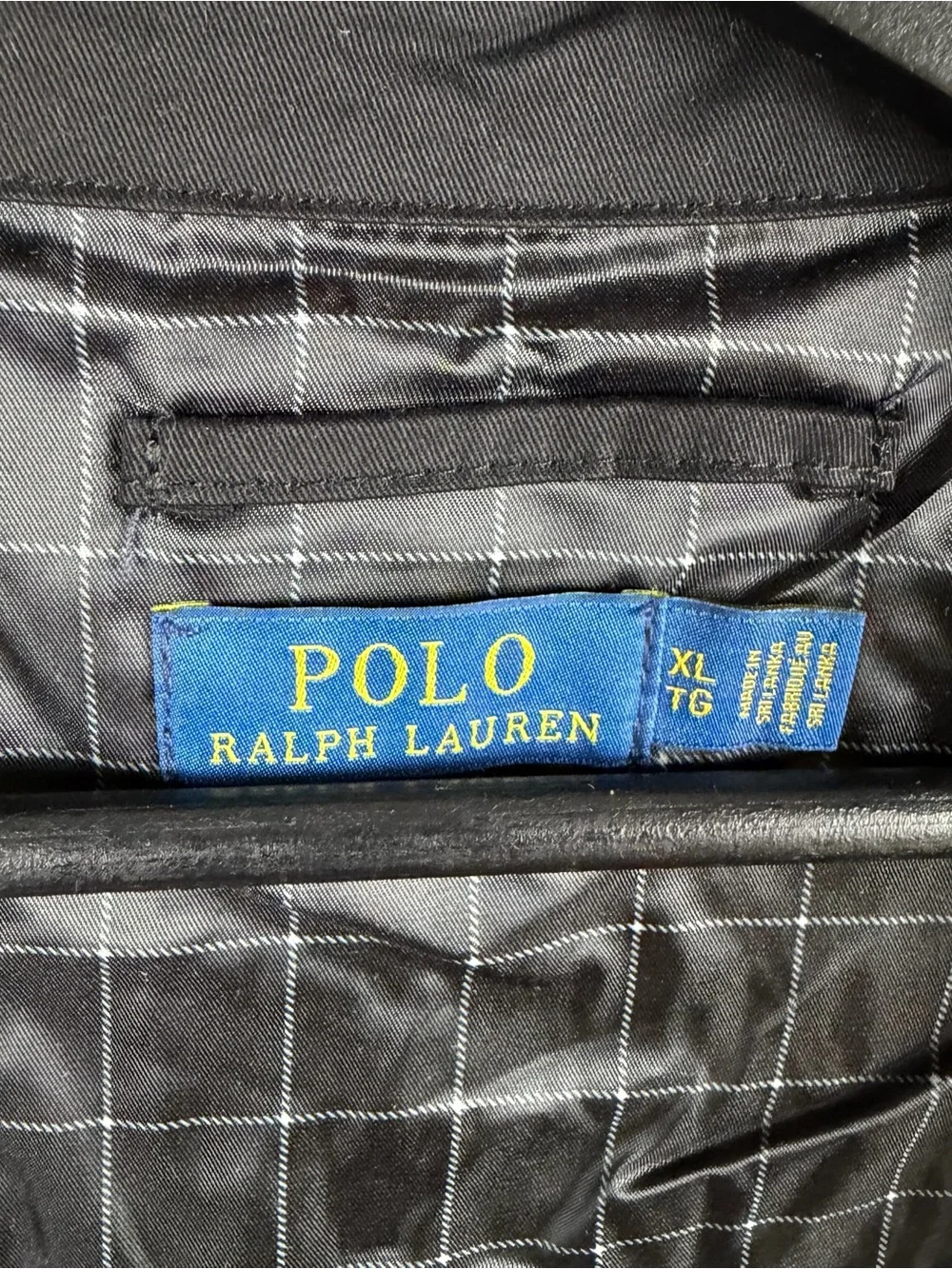 Polo Ralph Lauren Black Plaid Bi Packable Harrington Jacket XL
